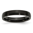 Stainless Steel 4mm Black IP-plated Brushed Band