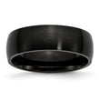 Stainless Steel 7mm Black IP-plated Brushed Band