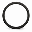 Stainless Steel 6mm Black IP-plated Grooved Brushed/Polished Band