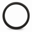 Stainless Steel 8mm Black IP-plated Brushed/Polished Beveled Edge Band