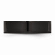 Stainless Steel 6mm Black IP-plated Polished Flat Band