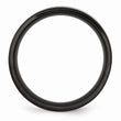 Stainless Steel 6mm Black IP-plated Brushed Flat Band - Birthstone Company
