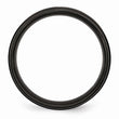 Stainless Steel 6mm Black IP-plated Brushed Center/Polished Edges Band