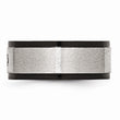 Stainless Steel Brushed/Polished Black IP-plated w/Black CZ Ring