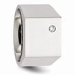 Stainless Steel Polished CZ Signet Ring