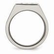 Stainless Steel Brushed Black IP-plated CZs Ring
