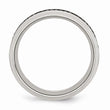 Stainless Steel Polished Diamond Band