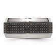 Stainless Steel Polished Diamond Band
