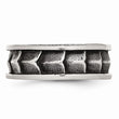 Stainless Steel Polished and Antiqued 9mm Band