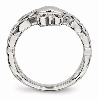 Stainless Steel Polished Claddagh Ring