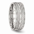 Stainless Steel Polished Grooved Ring