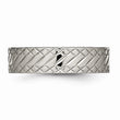 Stainless Steel Polished Textured Ring