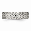 Stainless Steel Polished Textured Ring