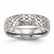 Stainless Steel Polished Textured Ring