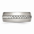 Stainless Steel Brushed and Polished Braided 8.00mm Band
