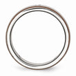 Stainless Steel Brown IP-plated Brushed w/Diamond 8mm Polished Band