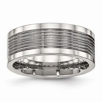 Stainless Steel Polished Grooved Comfort Back Ring
