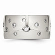 Stainless Steel Polished CZ Ring