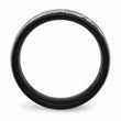 Stainless Steel Brushed Black IP Grooved Ring
