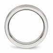 Stainless Steel Polished Grooved Ring