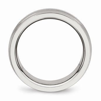 Stainless Steel Polished Grooved Ring