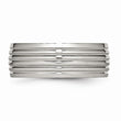 Stainless Steel Polished Grooved Ring