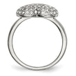 Stainless Steel Polished w/ Preciosa Crystal Heart Ring