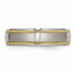 Stainless Steel Brushed and Polished Yellow IP-plated Band