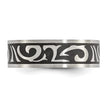 Stainless Steel Brushed Enameled Design Band