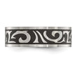 Stainless Steel Brushed Enameled Design Band