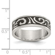 Stainless Steel Brushed Enameled Design Band