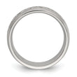 Stainless Steel Scroll Design Brushed & Polished 8mm Ridged Edge Band