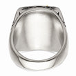 Stainless Steel w/14k Accent Antiqued and Polished Eagle Ring