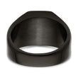 Stainless Steel Polished Black IP-plated Signet Ring