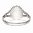 Stainless Steel Polished Oval Disc Ring