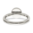 Stainless Steel Polished with CZ Circle Ring