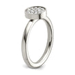 Stainless Steel Polished with CZ Circle Ring