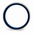 Stainless Steel Polished Blue IP-plated 5.00mm Band