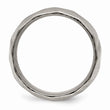Damascus Steel Polished Faceted 7mm Band