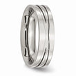 Stainless Steel Grooved 6mm Polished Band