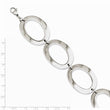 Stainless Steel Polished Ovals 8in Bracelet