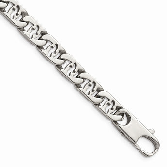 Stainless Steel Polished Oval Links 8.5in Bracelet