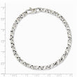 Stainless Steel Polished Oval Links 7.75in Bracelet