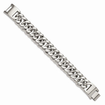Stainless Steel Polished Fancy Links 9in Bracelet