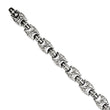 Stainless Steel Antiqued Link 8.5in Bracelet