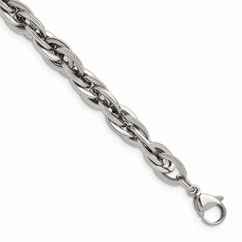 Stainless Steel Oval Links 8in Bracelet