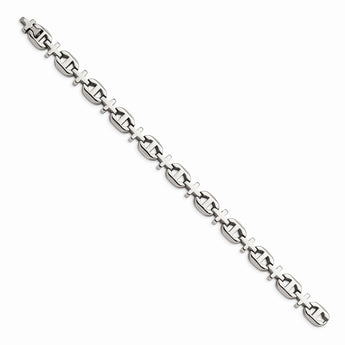 Stainless Steel Polished Fancy 8.5in Bracelet