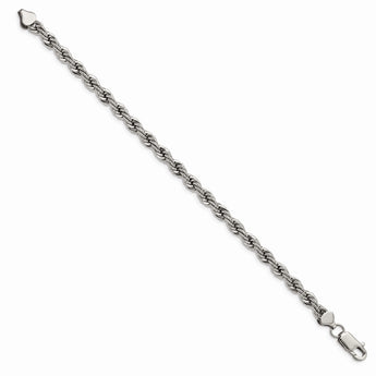 Stainless Steel Polished 6mm Rope Bracelet