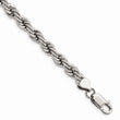 Stainless Steel Polished 7mm Rope Bracelet