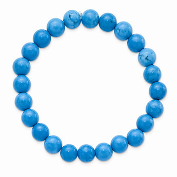 Dyed Howlite Turquoise Color Stretch Bracelet